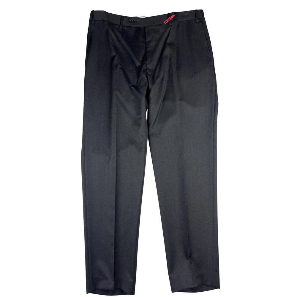 Canali Wool Classic Fit Dress Pants Trousers Grey Size 34 W | 30 L